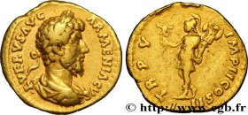 LUCIUS VERUS
Type : Aureus 
Date : janvier - septembre 
Mint name / Town : Rome 
Metal : gold 
Diameter : 18,5 mm
Orientation dies : 6 h.
Weigh...