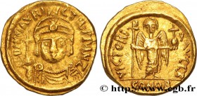 MAURICE TIBERIUS
Type : Solidus 
Date : année 7/ indiction 6 (13-31 août) 
Mint name / Town : Carthage 
Metal : gold 
Diameter : 17 mm
Orientati...