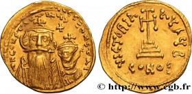 CONSTANS II and CONSTANTINE IV
Type : Solidus 
Date : 654-659 
Mint name / Town : Constantinople 
Metal : gold 
Millesimal fineness : 1.000 ‰
Di...