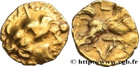 VENETI (Area of Vannes)
Type : Quart de statère d’or à la tête composite, au personnage ailé 
Date : IIe siècle avant J.-C. 
Mint name / Town : Van...
