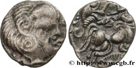 CORIOSOLITÆ (Area of Corseul, Cotes d'Armor)
Type : Quart de statère de billon, classe III au nez en epsilon 
Date : c. 80-50 AC. 
Mint name / Town...