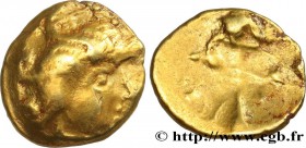 ARMORICA, Uncertain
Type : Quart de statère stylisé 
Date : c. 80-50 AC. 
Metal : gold 
Diameter : 12,5 mm
Weight : 1,86 g.
Rarity : R3 
Obvers...