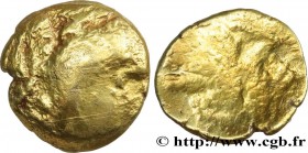 ARMORICA, Uncertain
Type : Quart de statère stylisé 
Date : c. 80-50 AC. 
Metal : gold 
Diameter : 12 mm
Weight : 1,76 g.
Rarity : R3 
Obverse ...