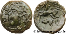 GALLIA - AULERCI EBUROVICES (Area of Évreux)
Type : Bronze au cheval et au sanglier 
Date : c.60-50 AC. 
Mint name / Town : Évreux (27) 
Metal : b...