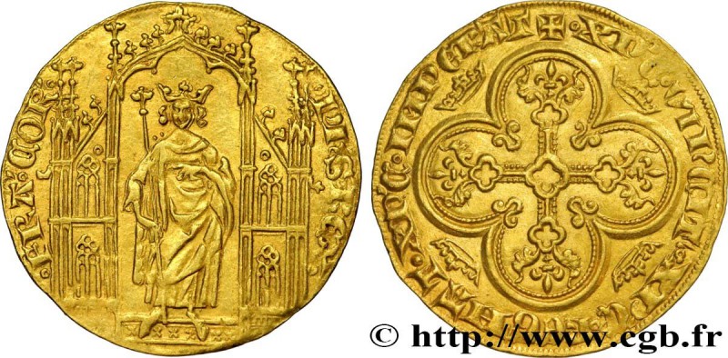 PHILIP VI OF VALOIS
Type : Royal d'or 
Date : 16/02/1326 
Metal : gold 
Mill...