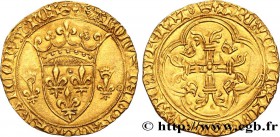 CHARLES VII LE BIEN SERVI / THE WELL-SERVED
Type : Écu d'or à la couronne ou écu neuf 
Date : 12/08/1445 
Date : n.d. 
Mint name / Town : La Roche...