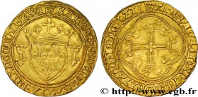 CHARLES VII LE BIEN SERVI / THE WELL-SERVED
Type : Écu d'or à la couronne ou écu neuf 
Date : 18/05/1450 
Mint name / Town : Tours 
Metal : gold ...