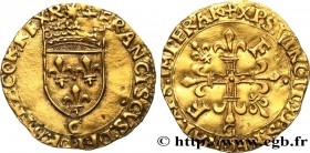 FRANCIS I
Type : Écu d'or au soleil, 2e type 
Date : 14/01/1540 
Date : n.d. 
Mint name / Town : Poitiers 
Quantity minted : 7905 
Metal : gold ...