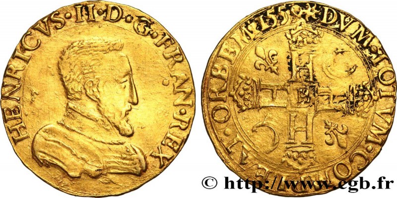 FRANCIS II. COINAGE IN THE NAME OF HENRY II
Type : Double Henri d'or 1er type ...