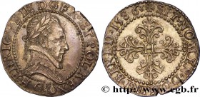 THE LEAGUE. COINAGE IN THE NAME OF HENRY III
Type : Demi-franc au col plat 
Date : 1586 (1591-1592) 
Mint name / Town : Poitiers 
Quantity minted ...