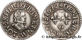 LOUIS XIII
Type : Denier tournois, type 1 de Poitiers, buste A 
Date : 1620 
Mint name / Town : Poitiers 
Quantity minted : 1042704 
Metal : silv...