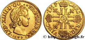LOUIS XIV "THE SUN KING"
Type : Louis d'or à la mèche courte 
Date : 1651 
Mint name / Town : Lyon 
Quantity minted : 16943 
Metal : gold 
Mille...