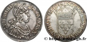 LOUIS XIV "THE SUN KING"
Type : Écu à la mèche courte 
Date : 1645 
Mint name / Town : Paris, Monnaie du Louvre 
Quantity minted : 641600 
Metal ...