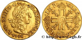 LOUIS XIV "THE SUN KING"
Type : Louis d'or juvénile lauré 
Date : 1665 
Mint name / Town : Lyon 
Metal : gold 
Millesimal fineness : 917 ‰
Diame...