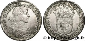 LOUIS XIV "THE SUN KING"
Type : Écu au buste juvénile, 2e type 
Date : 1664 
Mint name / Town : Rouen 
Metal : silver 
Millesimal fineness : 917 ...
