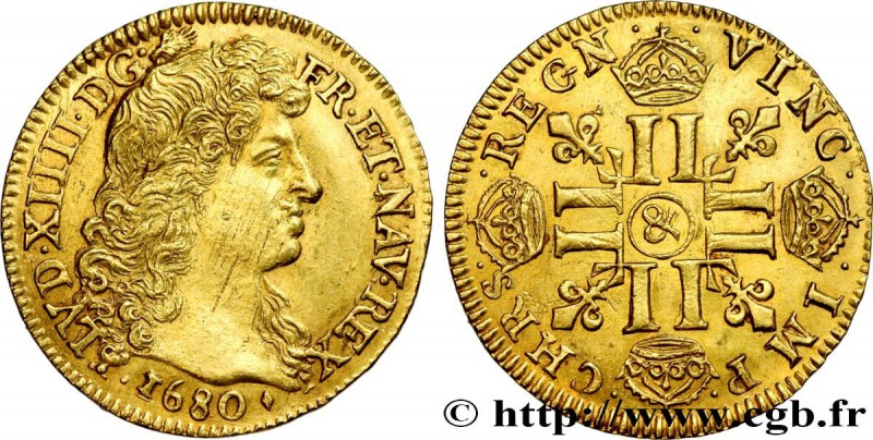 LOUIS XIV "THE SUN KING"
Type : Louis d’or dit “à la tête virile” 
Date : 1680...