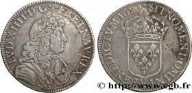 LOUIS XIV "THE SUN KING"
Type : Écu à la cravate, 1er type 
Date : 1680 
Mint name / Town : Tours 
Quantity minted : 58681 
Metal : silver 
Mill...