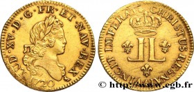LOUIS XV THE BELOVED
Type : Louis d'or aux deux L 
Date : 1720 
Mint name / Town : Paris 
Quantity minted : 176010 
Metal : gold 
Millesimal fin...