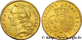 LOUIS XV THE BELOVED
Type : Demi-louis dit "au bandeau" 
Date : 1753 
Mint name / Town : Paris 
Metal : gold 
Millesimal fineness : 917 ‰
Diamet...