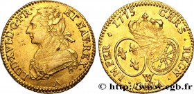 LOUIS XVI
Type : Louis dit "aux lunettes" ou "au buste habillé" 
Date : 1775 
Mint name / Town : Lille 
Quantity minted : 90840 
Metal : gold 
M...