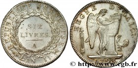 THE CONVENTION
Type : Six livres dit "au génie" 
Date : 1793 
Mint name / Town : Paris 
Metal : silver 
Millesimal fineness : 917 ‰
Diameter : 3...