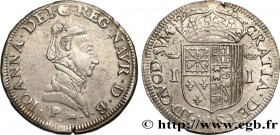 NAVARRE-BEARN - JEANNE D'ALBRET / JOAN OF ALBRET
Type : Teston 
Date : 1566 
Mint name / Town : Pau 
Metal : silver 
Millesimal fineness : 898 ‰...