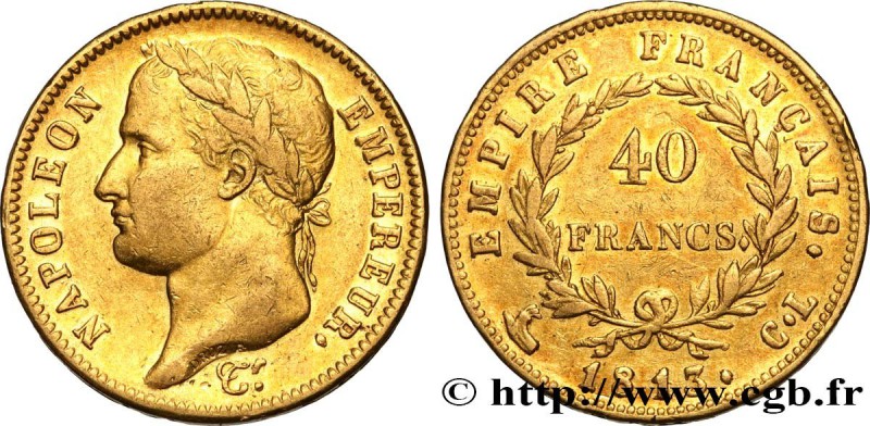 PREMIER EMPIRE / FIRST FRENCH EMPIRE
Type : 40 francs or Napoléon tête laurée, ...