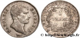 PREMIER EMPIRE / FIRST FRENCH EMPIRE
Type : 1 franc Napoléon Empereur, Calendrier révolutionnaire 
Date : An 14 (1805) 
Mint name / Town : Strasbou...