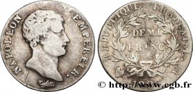 PREMIER EMPIRE / FIRST FRENCH EMPIRE
Type : Demi-franc Napoléon Empereur, Calendrier grégorien 
Date : 1807 
Mint name / Town : Turin 
Quantity mi...