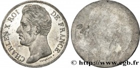 CHARLES X
Type : Épreuve uniface d'avers de 5 francs par Depaulis 
Date : n.d. 
Mint name / Town : Paris 
Metal : tin 
Diameter : 37 mm
Weight :...