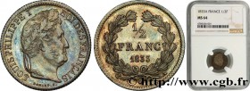 LOUIS-PHILIPPE I
Type : 1/2 franc Louis-Philippe 
Date : 1833 
Mint name / Town : Paris 
Quantity minted : 272280 
Metal : silver 
Millesimal fi...