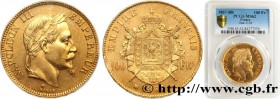 SECOND EMPIRE
Type : 100 francs or Napoléon III, tête laurée 
Date : 1867 
Mint name / Town : Strasbourg 
Quantity minted : 2807 
Metal : gold 
...