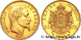 SECOND EMPIRE
Type : 50 francs or Napoléon III, tête laurée 
Date : 1868 
Mint name / Town : Paris 
Quantity minted : 15894 
Metal : gold 
Mille...