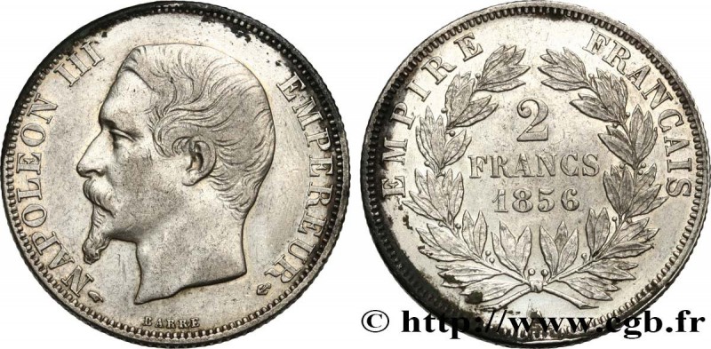 SECOND EMPIRE
Type : 2 francs Napoléon III, tête nue 
Date : 1856 
Mint name ...