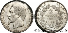 SECOND EMPIRE
Type : 2 francs Napoléon III, tête nue 
Date : 1856 
Mint name / Town : Paris 
Quantity minted : --- 
Metal : silver 
Millesimal f...