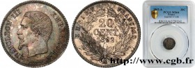 SECOND EMPIRE
Type : 20 centimes Napoléon III, tête nue 
Date : 1862 
Mint name / Town : Paris 
Quantity minted : 53.926 
Metal : silver 
Diamet...