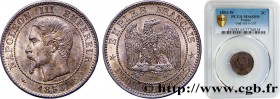 SECOND EMPIRE
Type : Deux centimes Napoléon III, tête nue 
Date : 1853 
Mint name / Town : Lille 
Quantity minted : 70.239 
Metal : bronze 
Diam...