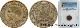 SECOND EMPIRE
Type : Un centime Napoléon III, tête nue 
Date : 1856 
Mint name / Town : Lyon 
Quantity minted : 880032 
Metal : bronze 
Diameter...