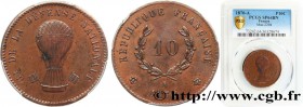 GOUVERNEMENT DE LA DÉFENSE NATIONALE
Type : Essai au module de 10 centimes au ballon 
Date : 1870 
Mint name / Town : Paris 
Quantity minted : ---...
