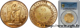 III REPUBLIC
Type : 50 francs or Génie 
Date : 1878 
Mint name / Town : Paris 
Quantity minted : 5294 
Metal : gold 
Millesimal fineness : 900 ‰...