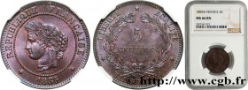 III REPUBLIC
Type : 5 centimes Cérès 
Date : 1885 
Mint name / Town : Paris 
Quantity minted : 2.000.000 
Metal : bronze 
Diameter : 25 mm
Orie...