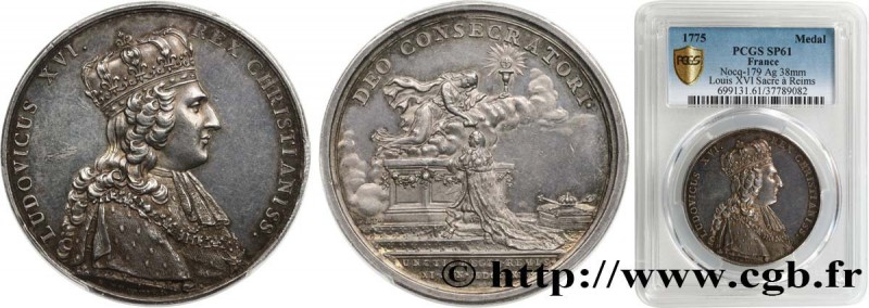 LOUIS XVI
Type : Médaille, Sacre de Louis XVI à Reims 
Date : 1775 
Metal : s...