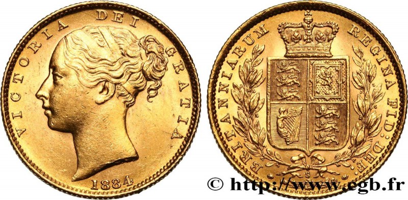 AUSTRALIA - VICTORIA
Type : 1 Souverain type écu couronné 
Date : 1884 
Mint ...