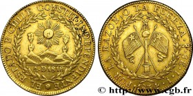 CHILE - REPUBLIC
Type : 8 Escudos 
Date : 1834 
Mint name / Town : Santiago 
Quantity minted : 31000 
Metal : gold 
Millesimal fineness : 875 ‰...
