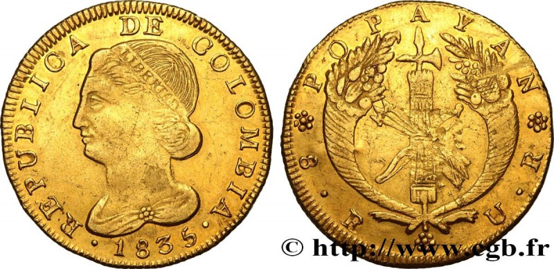 COLOMBIA - REPUBLIC OF COLOMBIA
Type : 8 Escudos 
Date : 1835 
Mint name / To...