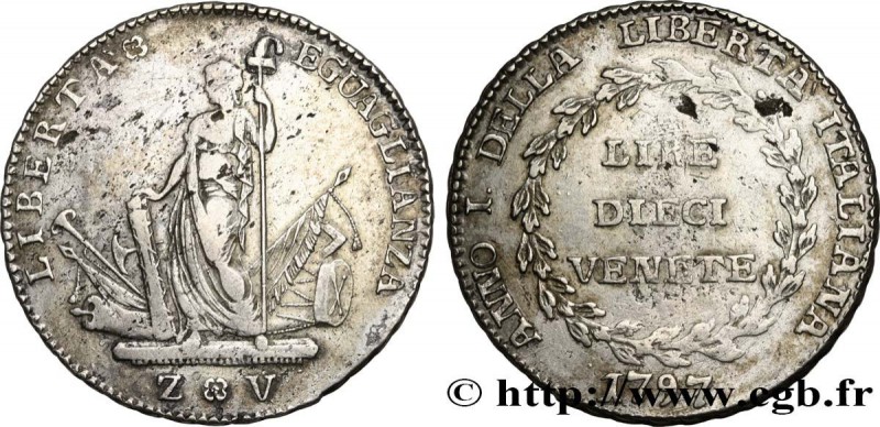 ITALY - REPUBLIC OF VENICE - PROVISIONAL GOUVERMENT
Type : 10 Lire 
Date : 179...