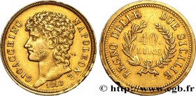 ITALY - KINGDOM OF NAPLES - JOACHIM MURAT
Type : 40 Lire or, rameaux longs 
Date : 1813 
Mint name / Town : Naples 
Quantity minted : 23733 
Meta...
