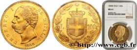 ITALY - KINGDOM OF ITALY - UMBERTO I
Type : 100 Lire 
Date : 1888 
Mint name / Town : Rome 
Quantity minted : 1169 
Metal : gold 
Millesimal fin...