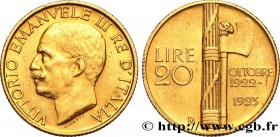 ITALY - KINGDOM OF ITALY - VICTOR-EMMANUEL III
Type : 20 Lire 
Date : 1923 
Mint name / Town : Rome 
Quantity minted : 20000 
Metal : gold 
Mill...