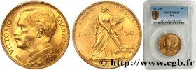 ITALY - KINGDOM OF ITALY - VICTOR-EMMANUEL III
Type : 50 Lire 
Date : 1912 
Mint name / Town : Rome 
Quantity minted : 11230 
Metal : gold 
Mill...